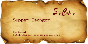 Supper Csongor névjegykártya